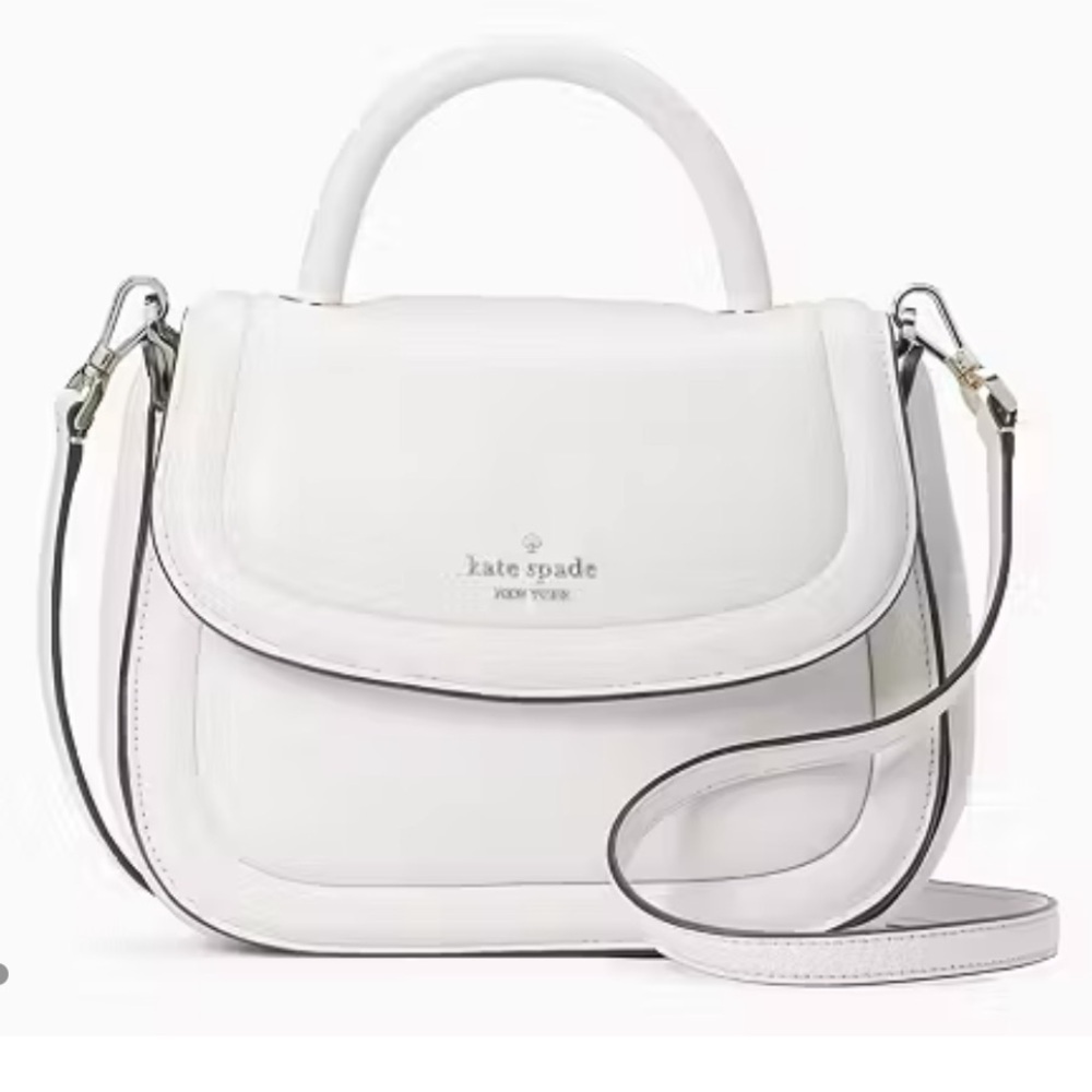 New Kate spade crème white puffy top handle crossbody